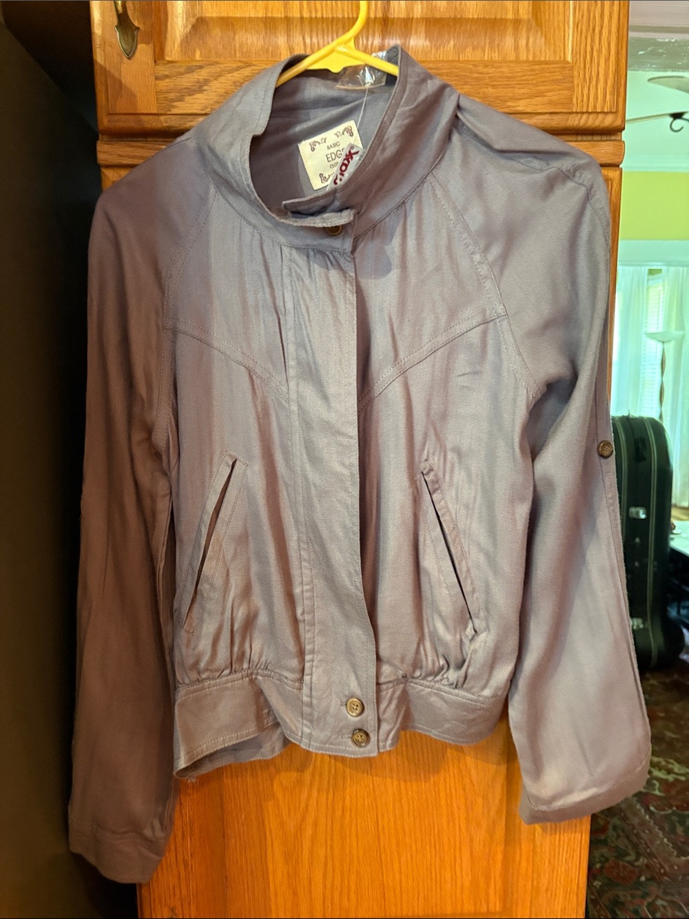 edge Gray lightweight Bomber Jacket